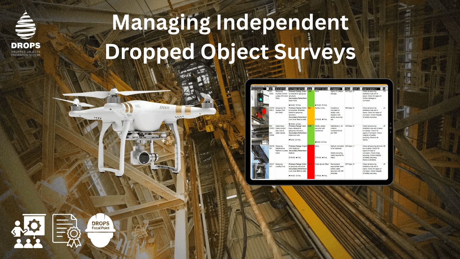 Managing Independent Dropped Object Surveys